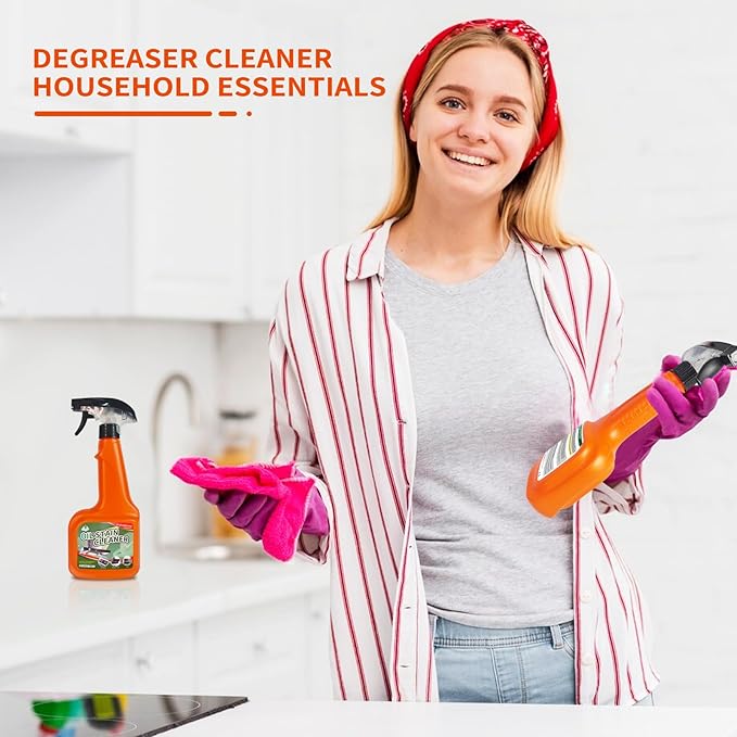 All-Purpose Oil Stain Cleaner, Degreaser Kitchen Foam Cleaner Spray, Degreaser Cleaner Heavy Duty, Kitchen Cleaning Supplies, Household Essentials (1 PCS)