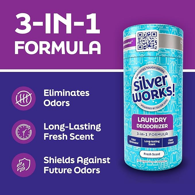 Laundry Deodorizer, In-Wash Scent Booster, 3-in-1 Odor Eliminator, Long Lasting Scent, Protects Against Odors, Laundry Odor Remover, Scent Booster & Laundry Freshener, Fresh Scent, 12 oz