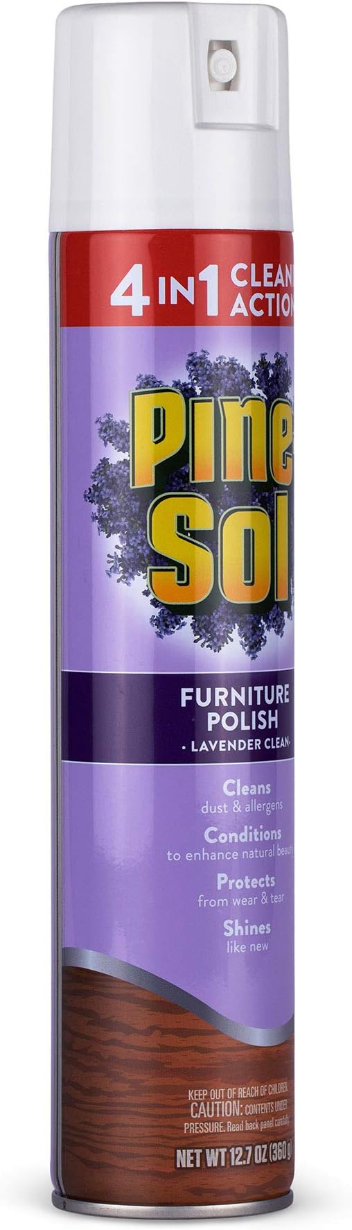 Pine-Sol Furniture Polish | Wood Furniture Polish Spray | Wood Polish Spray for Your Furniture Gives You A Powerful Clean You Can Trust | 12.7 Ounces, Fresh Lavender Scent (Pack of 2)