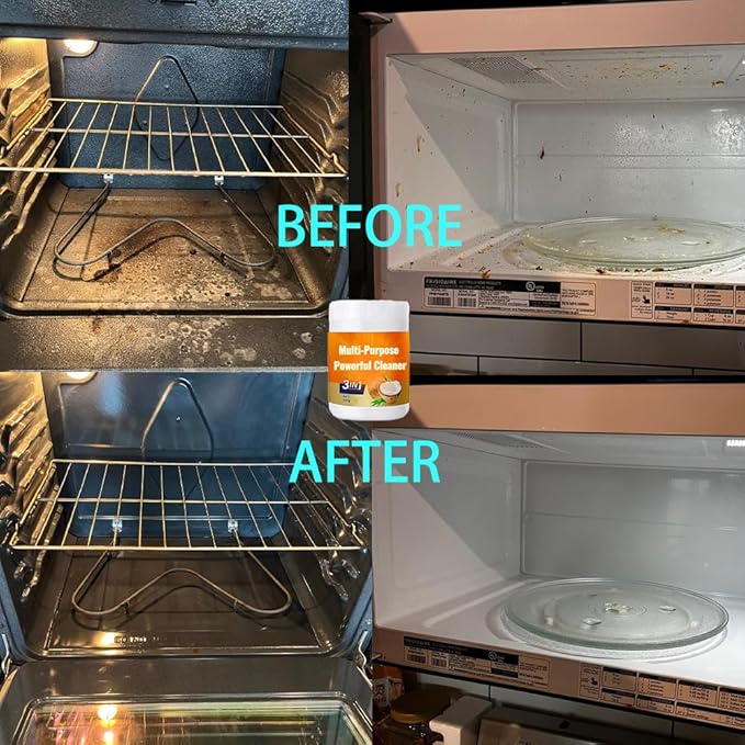 Multi Purpose Powerful Cleaner for kitchen, 3 In 1 Coconut Oil Natural Cleanser, Heavy Kitchen Duty Degreaser, All-Purpose Cleaner Removes Stains on Microwave,Oven & Stove Top (2)