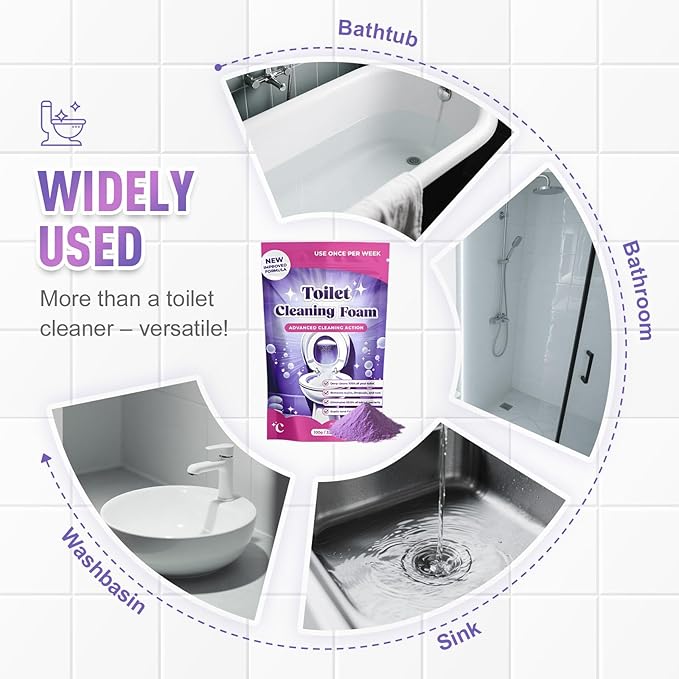 Toilet Cleaner, 2025 New Toilet Bowl Cleaner Toilets Cleane, Toilet Bowl Cleaners, Powerful Foaming Toilets Bowls Cleaner, Self Activating Miracle Powder for Toilet Bowl cleaning (3)