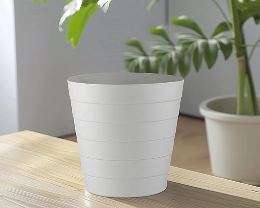Small Trash Can (1.3 Gallons), Dorm Trash Can, Heavy Duty Dust Bin, Mini Garbage Can for Bedroom (Pack Of 3), Plastic Wastebasket, Bathroom Wastebasket (White) Round paper Trashcan, Office trashcan