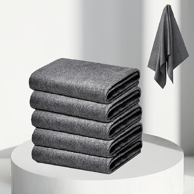 5 PCS 11×11 Inches New Real Magic Cloth Thickened Magic Cleaning Cloth Microfiber Magic Cleaning Cloth for Mirror, Glass, Window,Cars