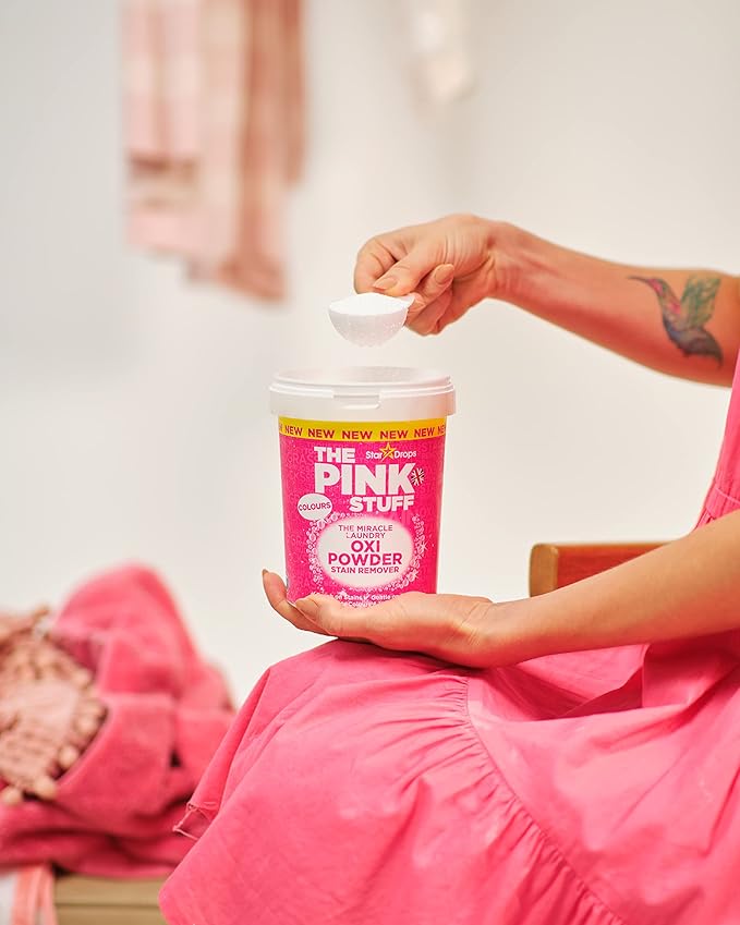 Stardrops The Pink Stuff Miracle Laundry Oxi Powder Stain Remover – Color-Safe Formula, Tough on Stains, Gentle on Fabrics (2-Pack)