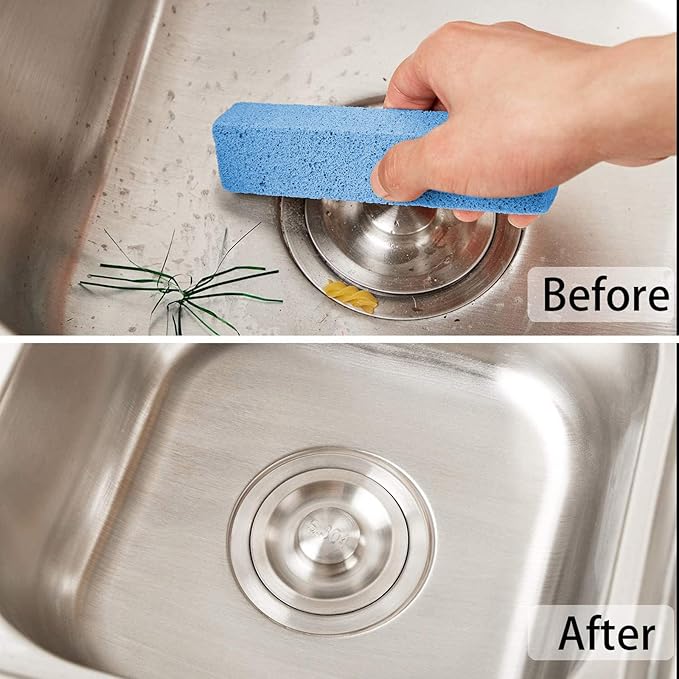 Norme 30 Pieces Pumice Stones for Cleaning Pumice Scouring Pad, Pumice Stick Cleaner for Removing Toilet Bowl Ring, Bath, Household, Kitchen, Pool, 5.9x1.4x0.9 Inch(Blue)