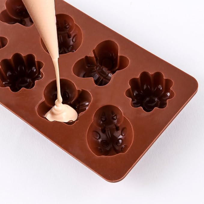 Silicone Molds Non-stick Chocolate Candy Mold,Soap Molds,Silicone Baking mold Making Kit, Set of 3 Forest Theme with Different Shapes Animals,Lovely & Fun for Kids