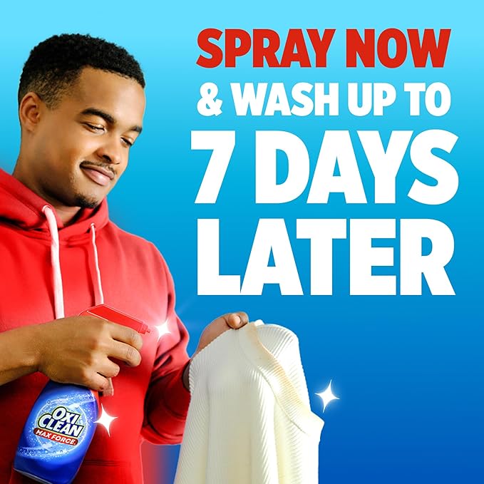OxiClean Max Force Laundry Stain Remover Spray Refill, 48 fl oz
