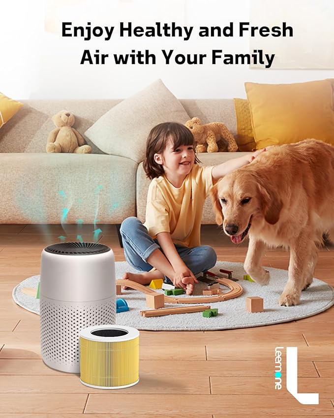 Leemone 2 Pack Core Mini Pet Replacement Filter for LEVOIT Core Mini Air Purifiers, High-Efficiency Activated Carbon,Yellow