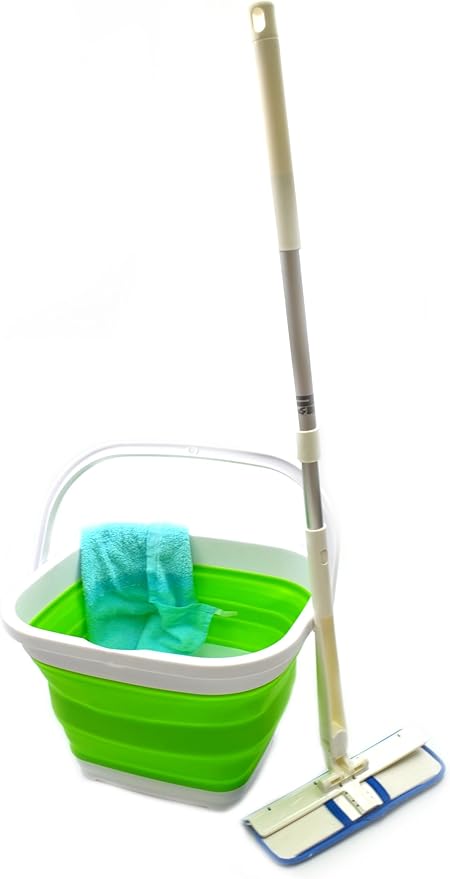 SAMMART 11L (2.9 Gallon) Collapsible Rectangular Handy Bucket (1, Green)
