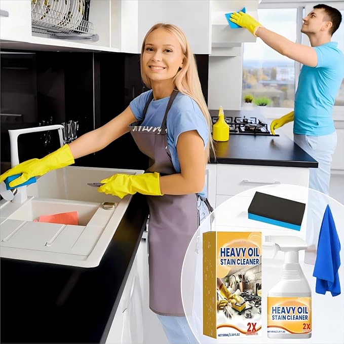 2pc Heavy Duty Degreaser Cleaner Spray - Kitchen Heavy Oil Clean for Stubborn Oil Stains, All-Purpose Cleaner & Kitchen Degreaser for Tough Surfaces