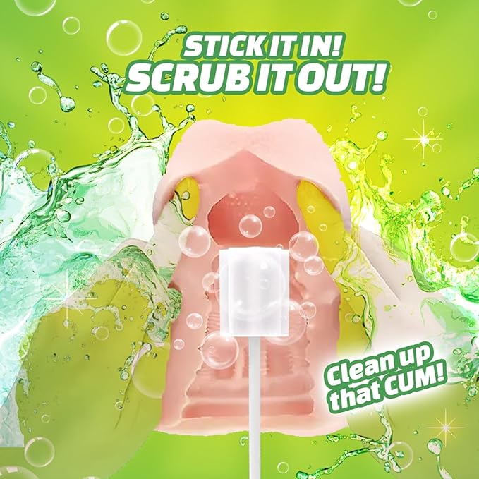 Onahole Cleaning Swab Sticks – 30-Pack Individually Wrapped Sponge Swabs for Pocket Sleeves – Handle Cleaning Sticks for Men’s Toys OH-OT-362-30