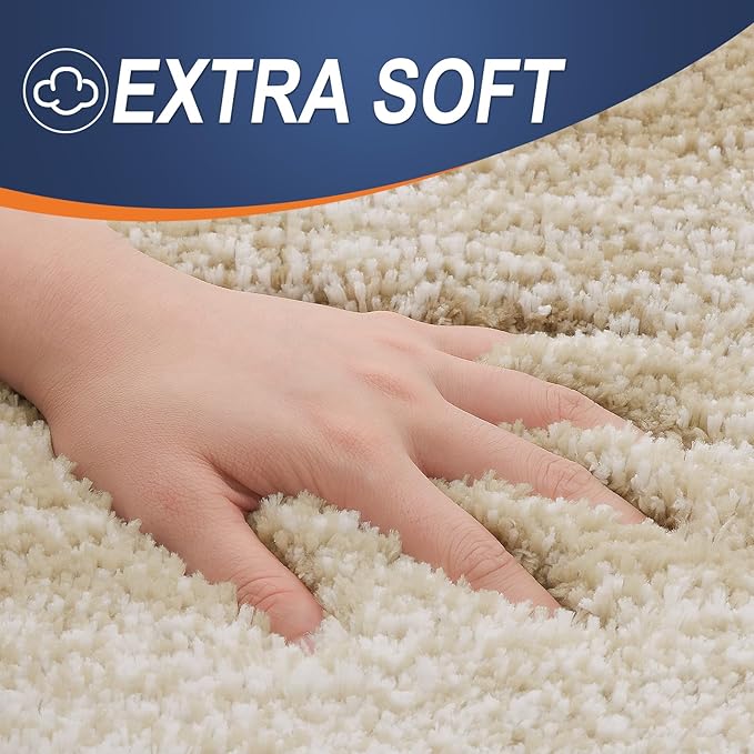 OLANLY Bathroom Runner Rugs 54x24, Extra Soft Absorbent Microfiber Bath Rugs, Rubber Backing, Quick Dry, Machine Washable Bath Mats for Bathroom Floor, Tub and Shower, Home Decor Accessories, Tan
