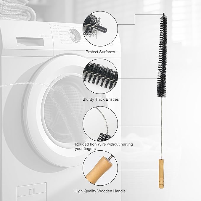27.5 Inch Dryer Vent Cleaner Brush - 700mm Clothes Dryer Lint Vent Trap Cleaning Brush, Flexible Lint Remove for Household Dust Cleaning