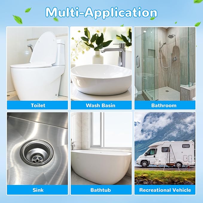 48 Count Flushable Toilet Refills, Disposable Toilet Bowl Paper Bulk, Fresh Flushable Toilet Brush Refill Pads for Toilet and Bathroom, Toilet Brush Accessories (No Handle)