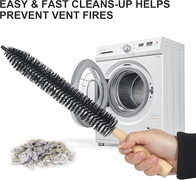 15 Inch Dryer Vent Cleaner Brush - 380mm Clothes Dryer Lint Vent Trap Cleaning Brush, Flexible Lint Remove for Household Dust Cleaning