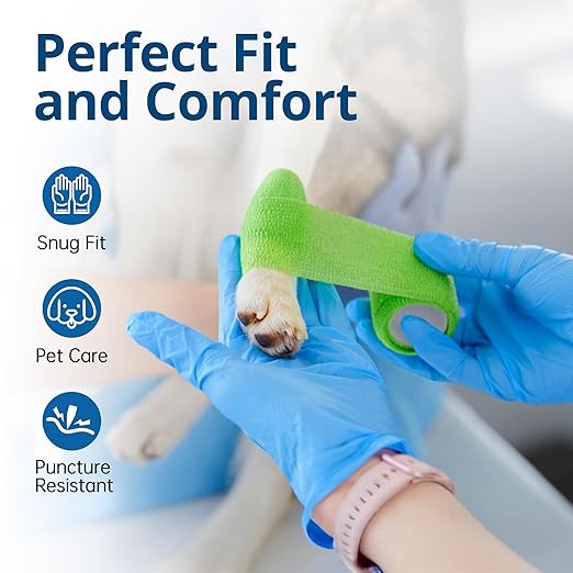 Disposable Nitrile Exam Gloves, Blue, Nitrile Gloves Disposable Latex Free, Medical Gloves, Cleaning Gloves, Food-Safe Rubber Gloves, Powder Free, Non-Sterile, 50-ct Box (X-Small)