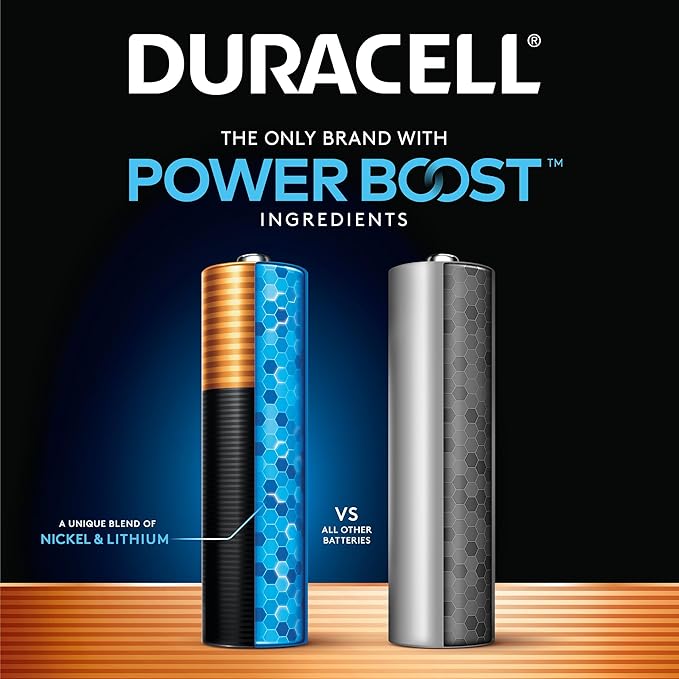 Duracell Coppertop AA Alkaline Batteries with POWER BOOST Ingredients, 28 Count, Long-Lasting Alkaline in Re-closable Pack for Quick Access and Organized Storage