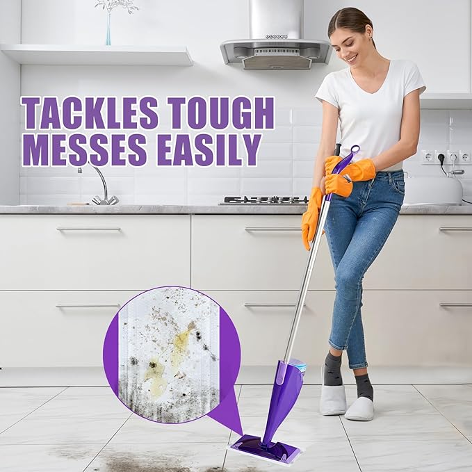 60 Count Disposable Wet Pads Refill for Swiffer Wet Jet Spray Mop,Wet Jet Pads for All Floor Types,Disposable Multi Surface Wet Jet Hardwood Floor Cleaner for swiffer Wet Pads Refill