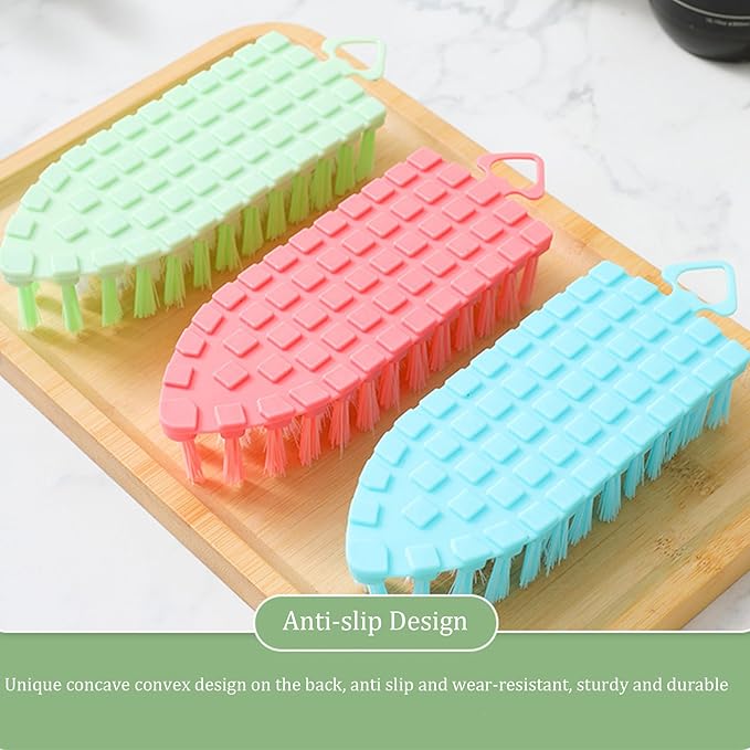 Bendable Scrub Brush, Deep Cleaning for Pool, Tub, Sink Non-Slip Grip, Sturdy Nylon Bristles,2 Pack-Green