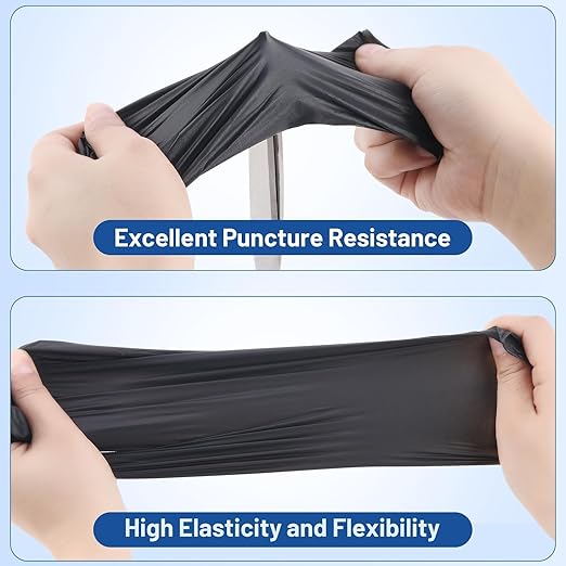 JMU Black Nitrile Disposable Gloves Large, 200 Count, 3.5 Mil, Latex Free Powder Free Medical Exam Gloves