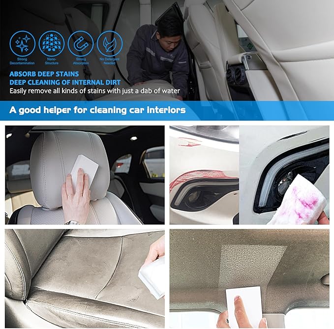 25pack Melamine Sponges for Multi-Purpose Cleaning - Tough, Durable Magic Sponge Erasers for Use on Sinks, Kitchen, Bathrooms, Walls, Floors, Bathtubs, Shoes, Furniture, Cars - Won't Rip Easily.