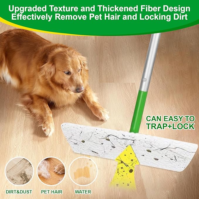 20 Count XL Heavy Duty Dry Sweeping Cloths for Swiffer Sweeper XL Mop - Disposable X-Large Pet Refill - Thickened Multi-Surface Dry Mopping Pad Refills for Floor Cleaning