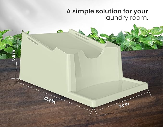 TidyFriend Laundry Detergent Holder Stand Organizer with Drip Tray, 3 Pack Laundry Soap Holder with Non-Slip Rubber Feet for Washing Space Organization, Angled Downward Slope for Easy Pouring (Green)