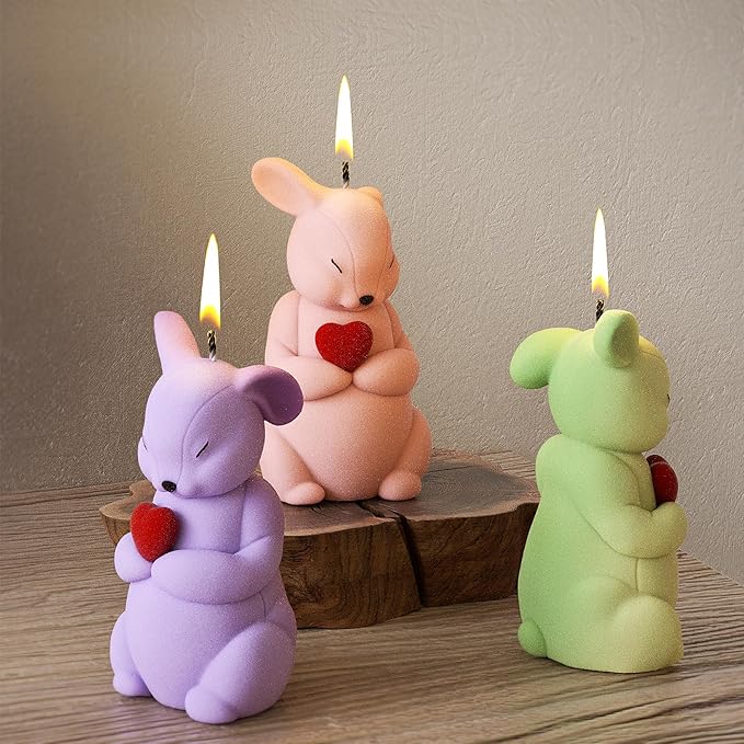 Rabbit Heart Dragon Animal Resin Mold for Casting, Candle Making, Home Decor - 3D Silicone Molds