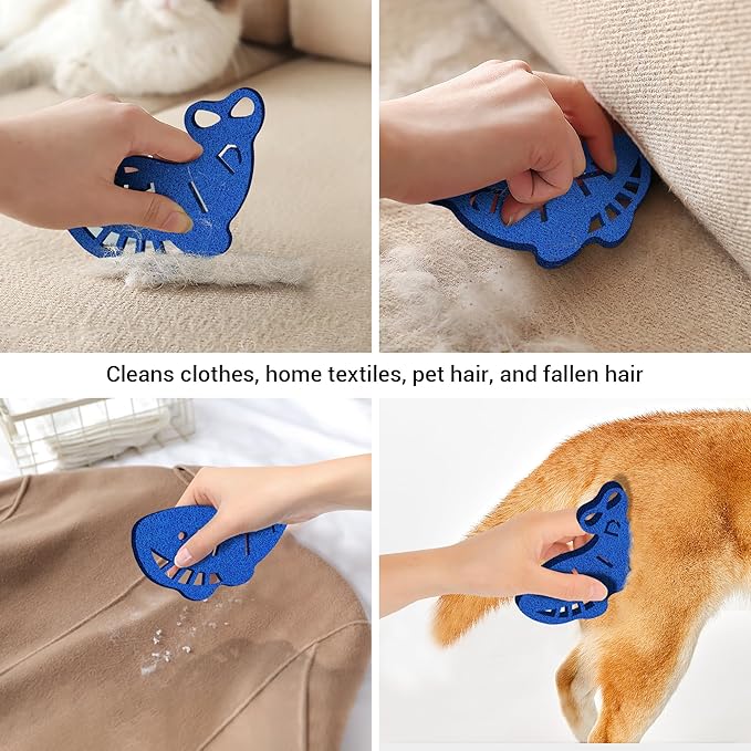 Pet Hair Remover for Laundry, 8Pcs Reusable Laundry Hair Catcher Dryer Balls for Pet Hair Dryer Sheets Pet Hair Remover for Washing Machine and Clothes, Pet Dog Hair Lint Catcher (8 Pack, Blue)
