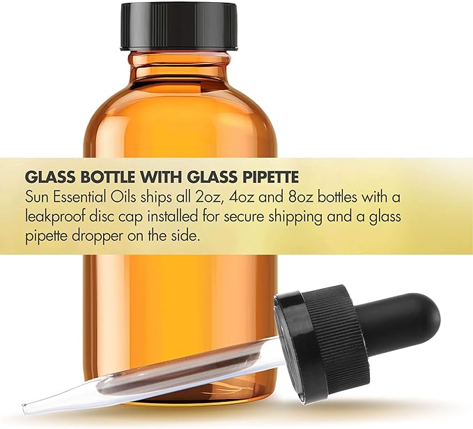 Sun Essential Oils 4oz - Rose Geranium Essential Oil - 4 Fluid Ounces - Rose and Geranium Essential Oil