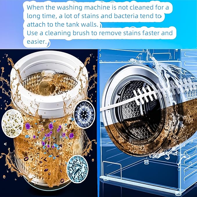 Washing Machine Cleaning Brush, Washing Machine Brush Washing Machine Cleaner Front Load Washer Cleaner Brush Load Washer Cleaner Drum Washing Machine Brush Washing Machine Cleaning Tools 4pcs