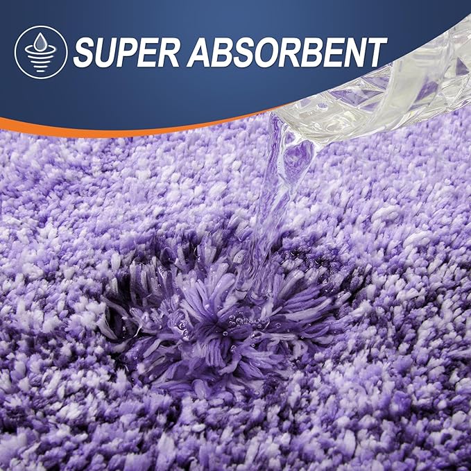 OLANLY Bathroom Rugs Mat 30x20, Extra Soft Absorbent Microfiber Bath Rugs, Rubber Backing, Quick Dry, Machine Washable Bath Mats for Bathroom Floor, Tub and Shower, Home Decor Accessories, Violet