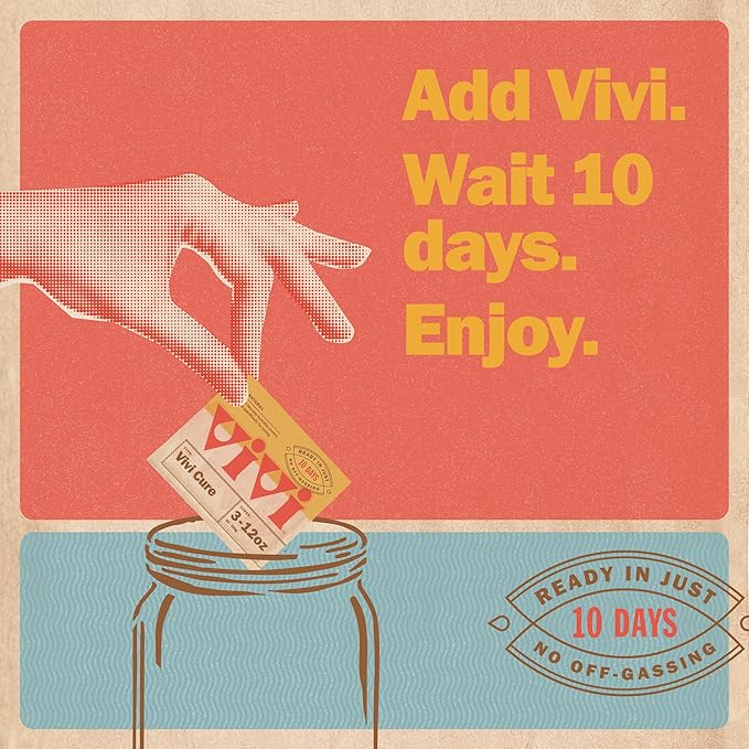Vivi Humidity Control Packs for All Airtight Storage Containers, Ready in 10 Days, 4-Pack with Resealable Bag