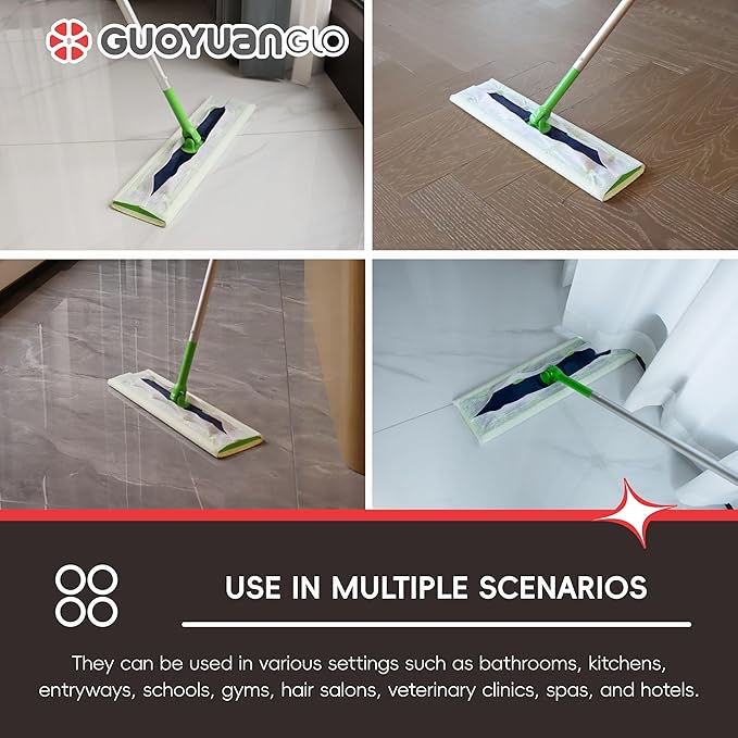 XL Dry Sweeping Cloths Compatible with XL Flat Mop X Large Disposable Mop Cloth for Floor Mopping and Cleaning,9.84x17.32 inch,120 Counts