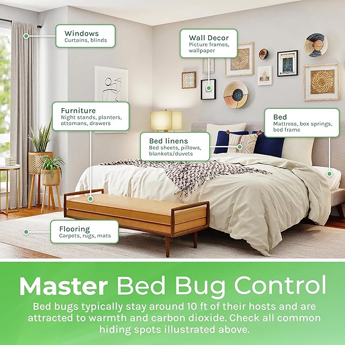 Hygea Natural Bed Bug & Lice Elimination Duo - Includes 24 Ounce Lice, Bed Bug & Mite Spray & 128 Ounce Refill - Child & Pet Friendly - Stain & Odor Free Spray