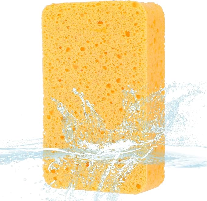 1 PCS Large Sponges for Cleaning, Natural Wood Pulp Sponges, 5.7x3.5x1.5 inch Cleaning Big Sponge for Kitchen, Bathroom, Countertops, Car Wash