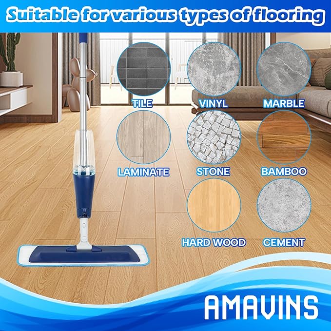 3 Pack Microfiber Cleaning Pads for Bona Mop, Reusable Microfiber Mop Pads for 18 Inch Mop, Hardwood Floor Replacement Cleaning Mop Pads, Machine Washes