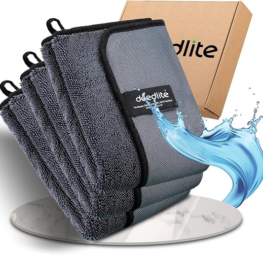 Shiny Bath Wipes Shower Cleaning Cloths, Premium Car Drying Towel | Ultra Absorbent Twisted-Loop Design| Microfiber Towel for Car, Shower Cabin, Household