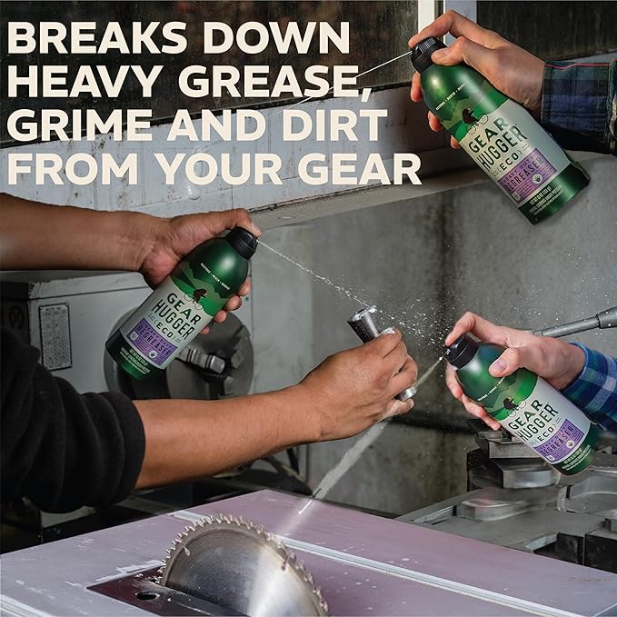 Gear Hugger Degreaser - Eco-Friendly (11 oz, Pack of 1), Degreaser Cleaner Spray - Oven Cleaner, Grill & Brake Cleaner, Dissolves Grease & Grime - Plant-Based, No Petroleum, Non-Toxic, No PTFE