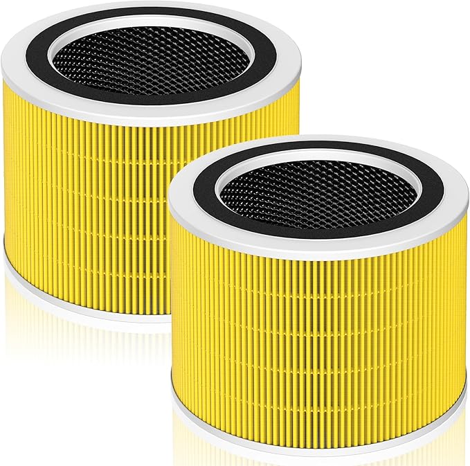 Core 200S Pet Care Replacement Filter Compatible with LEVOIT Core 200S and Core 200S-P Smart WiFi Air Purifier, 3-in-1 H13 True HEPA Activated Carbon Filter, Core 200S-RF-PA, Yellow, 2 Pack