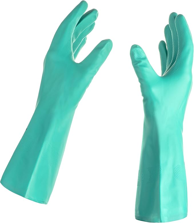TUSKO PRODUCTS Best Nitrile Rubber Cleaning, Household, Dishwashing, Latex Free, Vinyl Free, Extra Large (12 Pairs)