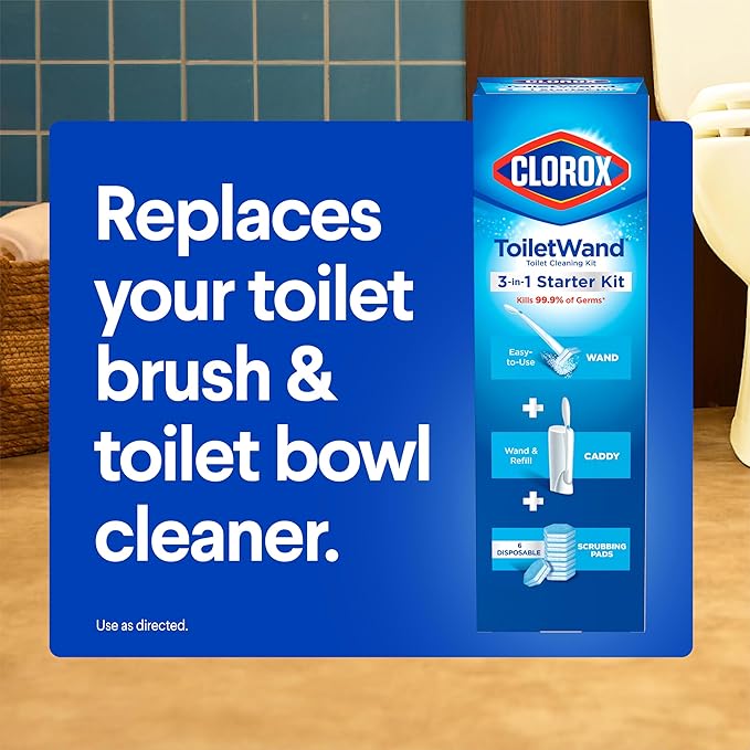 Clorox ToiletWand Toilet Cleaner Refills, Toilet brush, Rainforest Rush, 10 Ct