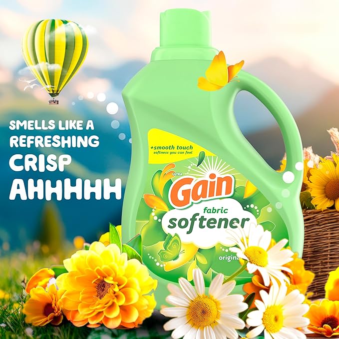 Gain Fabric Softener, Original, 35 fl oz (4 Pack)