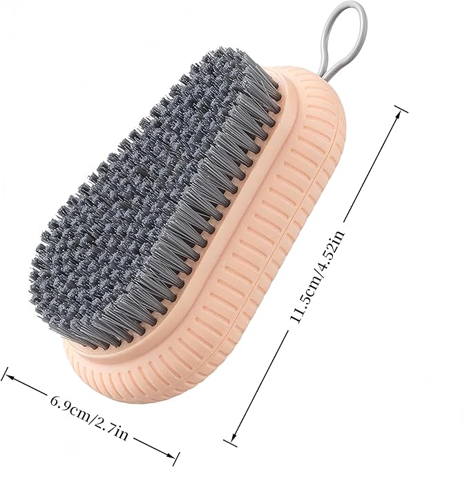 Laundry Brush,Scrub Brush,Easy to Grip Household Cleaning Brushes,Quality Soft Laundry Clothes Shoes Scrubbing Brush (Pink)