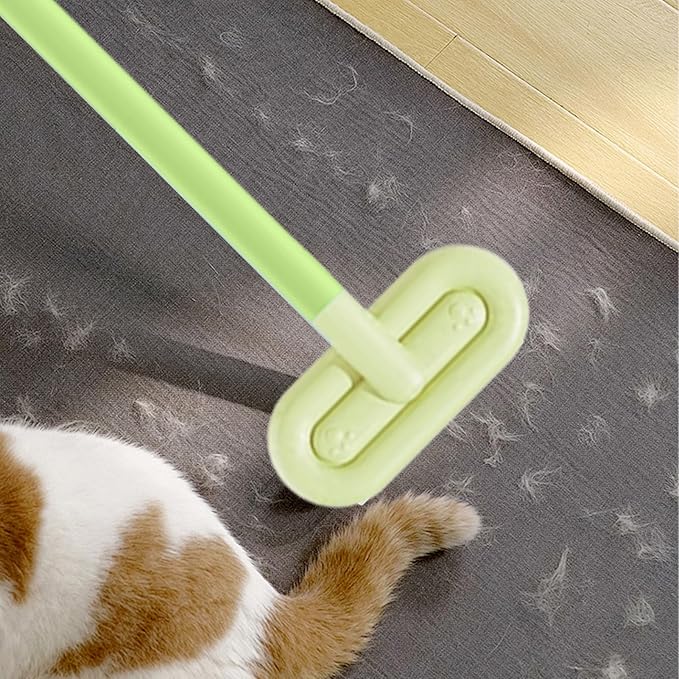Pet Hair Remover Brush, 17.91 Inches Reusable Long Handle Ergonomic Tool for Cleaning, Removal Broom Bristles and Comfortable Grip, Grooming Supply for Couch Carpet Car Seat Laundry