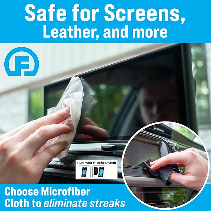 Fortress Car Interior Wipes (25 ct, Pack of 6) for Car Interior Cleaning, Dashboard, Seats, Detailing, and Steering Wheel [Travel Size] Skin-Safe Car Interior Cleaner Supplies