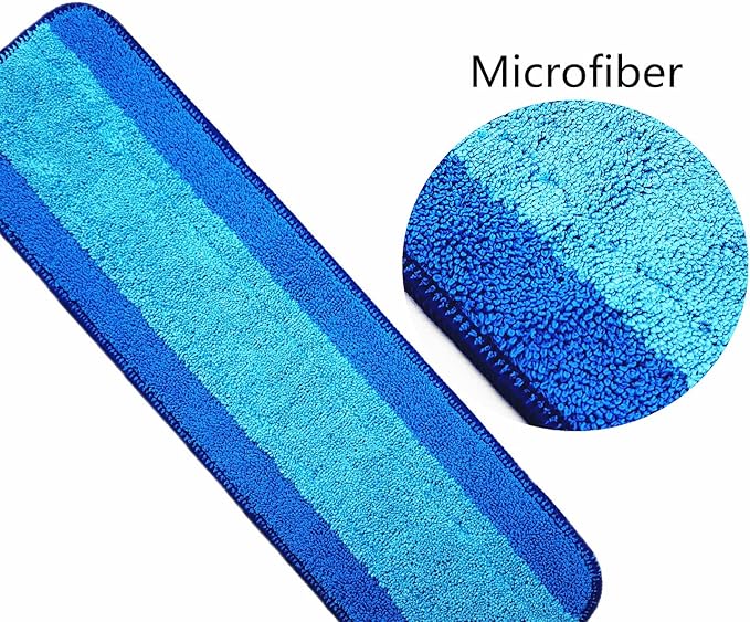 18" Microfiber Mop Replacement Pads for Dry/Wet Mop Floor Cleaning Pad Compatible with Bona Floor Care System (5 Pack)