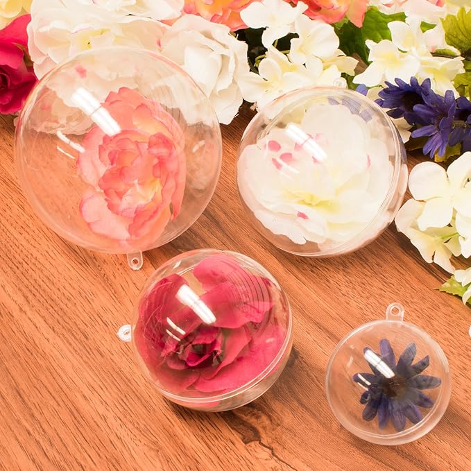 Super Z Outlet Clear Plastic Acrylic Bath Bomb Mold Shells Molding Balls Kit (120mm, 12 Pack)