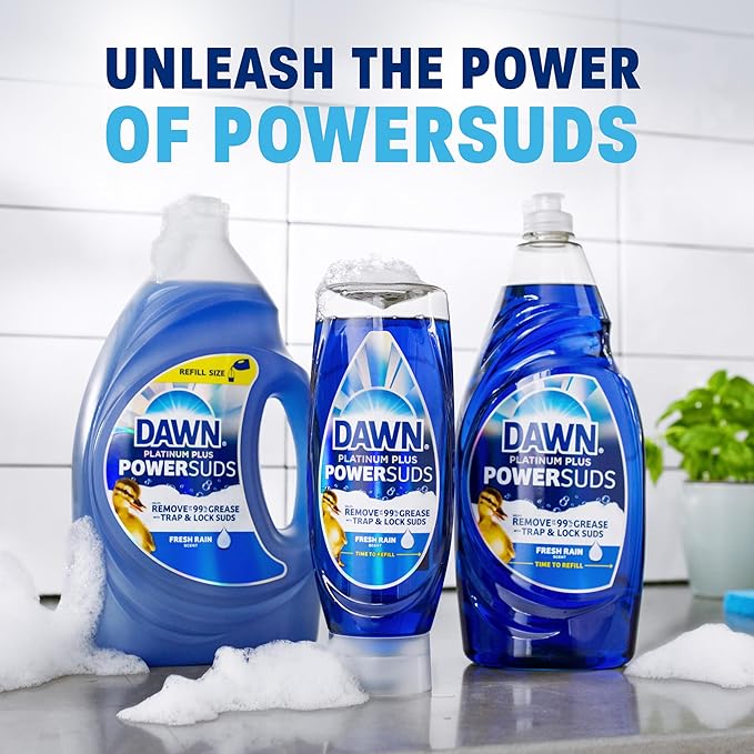 Dawn Platinum Plus PowerSuds Liquid Dish Soap, 38 oz. Bottle