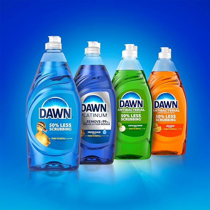 Dawn Platinum Dish Soap, Dishwashing Liquid, Fresh Rain, 3X24OZ